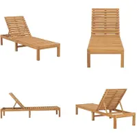 vidaXL Sonnenliege Massivholz Teak - Sonnenliege - Sonnenliegen - Gartenliege - Gartenliegen