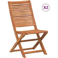 vidaXL Gartenstühle 2 Stk. Klappbar Massivholz Akazie
