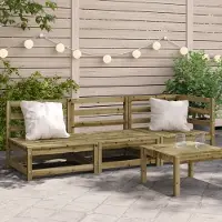 vidaXL CLORIS Gartensofa 3-Sitzer Kiefernholz Imprägniert - Gartenstühle LL0000256725