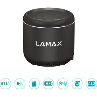 Lamax Sphere2 Mini, 4 cm, 5 W, 150 - 20000 Hz, Verkabelt & Kabellos, 10 m, Tragbarer Mono-Lautsprecher