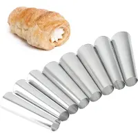 Kadax 8x Cremetubenformen Backen von Keksen, Form aus Stahl, 9 cm