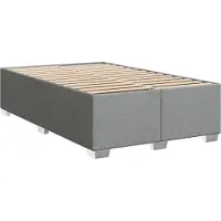 Syfax Bettgestell ohne Matratze Hellgrau 120x200 cm Stoff