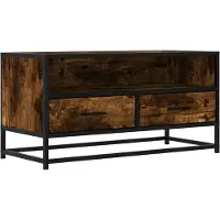 vidaXL TV-Schrank Räuchereiche 80x34,5x40 cm Holzwerkstoff und Metall