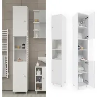 Vicco Badschrank Fynn Weiß 30 x 190 cm, Model 24261