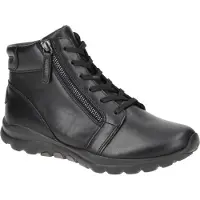 Gabor Rollingsoft Bootie 76.868.57, Foulardcalf (Glattleder), schwarz (Mel.), Schnürung u. Reißv., Wechselfußbett 37