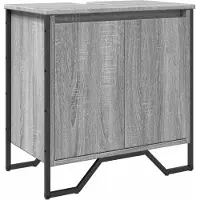 vidaXL Waschbeckenunterschrank Grau Sonoma 60x35x60 cm Holzwerkstoff
