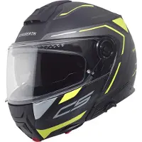 Schuberth C5 Omega Matt Schwarz Neon Klapphelm Größe 3XL
