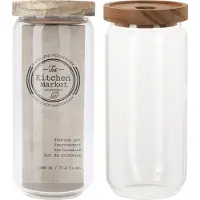 Excellent houseware Glas Vorratsbehälter 1000 ml Boho
