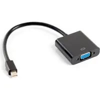 Lanberg AD-0006-BK, 0,2 m, VGA (D-Sub), Mini DisplayPort, Männlich, Weiblich, 1920 x 1200 Pixel
