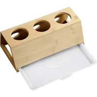Kesper Flaschenhalter für 3 Flaschen Bambus 32x17,5x12cm