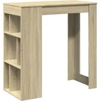 vidaXL Bartisch mit Regal Sonoma-Eiche 102x50x103,5 cm Holzwerkstoff