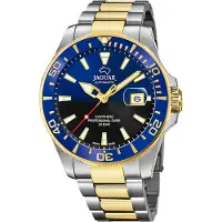 Jaguar Herren Analog Uhr Pro Diver Luxus Edelstahl silber gold UJ887/3