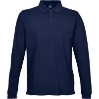 Tee Jays Herren Luxury Stretch Longsleeve / Polo-Shirt, Langarm BC3306 (L) (Marineblau)