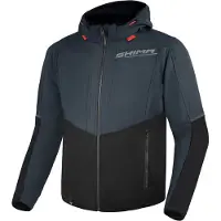 SHIMA Daybreaker Grau Schwarz Motorrad Zip Hoodie Größe L
