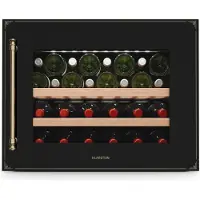 Klarstein Vinsider Victoria 28 Weinkühlschrank | 28 Flaschen | Touch | UV-Schutz | LED | leise | 2 Regale Schwarz