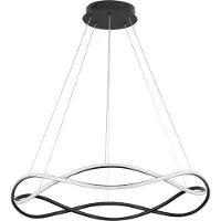 Lyora JINAL LED Deckenleuchte Schwarz 57W Warmweiss 120x80cm dimmbar 9348103