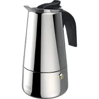 Xavax Barista, Mokka-Kanne, 0,2 l, Schwarz, Edelstahl, Edelstahl, 4 Tassen, Polyamid