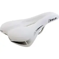 Velo Wide:Channel, Fahrradsattel, Track, Unisex, Weiß, Einfarbig, 17,5 cm