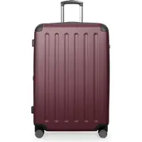 Hauptstadtkoffer - Spree Großer Koffer erweiterbar XL Trolley Aufgabegepäck, Check-In Luggage Hardcase, Reisetrolley 4 Rollen, TSA, 75cm, 119 L,Dunkelrot