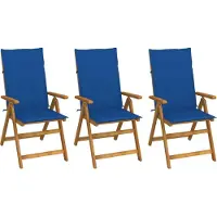 Prolenta Maison Exclusive - Klappstühle 3 Stk. mit Auflagen Massivholz Akazie
