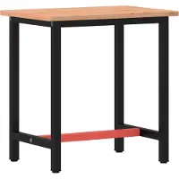 Syfax Werkbank 80x55x81,5 cm Massivholz Buche und Metall