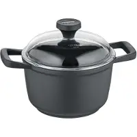 Berndes Kochtopf mit Glasdeckel 20 oder 24 cm, Aluminium, schwarz - Edition 100