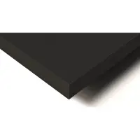 Pokar Tischplatte 2,5 cm Schreibtischplatte für Schreibtisch, Größe:160x80, Farbe:Schwarz