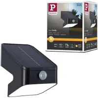 Paulmann Solar-Außenwandlampe Lesly, anthrazit, Sensor IP65 Lesly, schwarz, Kunststoff, Modern, Wandleuchte außen