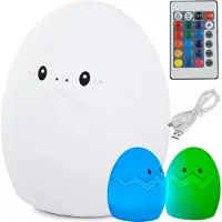 VERK 24076 Nacht-RGB-Lampe Touch-Ei USB 1200 mAh mit Fernbedienung
