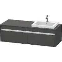 Duravit Waschtischunterschrank Ketho 140x55x42,6cm, f EWT, 2 AZ, B r, graph m