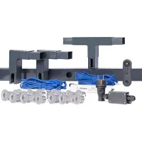 Alberts Highlight-Set für 14m Doppelstabmatten, anthrazit, 14 Leuchtmittel für 14 m, Profil 60 x 40 mm