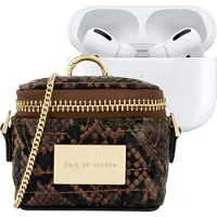 IDEAL OF SWEDEN , Mini-Tasche für AirPods Modell Poppy mit Kette und Karabiner, Braun