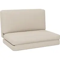 HOMCOM Bodensofa 3-in-1 Klappbar Schlafsofa mit Samtoptik für Schlafzimmer