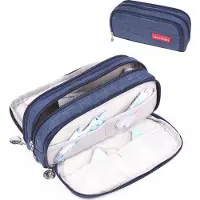 INF Geräumige Stiftetasche Dunkelblau