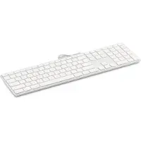 LMP KB-1243, Volle Größe (100%), Kabelgebunden, USB, QWERTY, Aluminium, Weiß