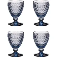 Villeroy & Boch Boston Coloured 4er Set Weißweinglas 125 ml blau Kristallglas