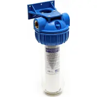 Naturewater NW-BR10B-S 1 Stufen Wasserfilter, 5 µ, 26,16 mm (3/4") Filtereinsatz, Ø60 mm PP Kartusche, Filter Wandhalterung, Filterschlüssel, Sedimentfilter