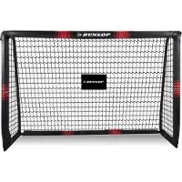 Dunlop Fußballtor - Fussballtor 180 x 120 x 60 cm - Fußball Tor - Fussballtore für Garten Kinder und Erwachsene - Fussball Trainingszubehör für Innen und Außen - Metall - Schwarz/Rot