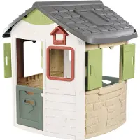 Smoby Life - Jura Lodge Spielhaus - Gartenhaus für Kinder mit Vogel-Futterstelle - Outdoor-Kinderhaus für Garten oder Terrasse - ab 2 Jahre
