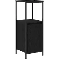 vidaXL Badschrank mit Regalen Schwarz Eichen-Optik 36x35x95 cm