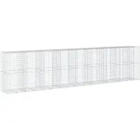 vidaXL Gabione mit Deckel 850x100x200 cm Verzinktes Eisen