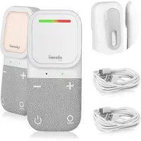 Lionelo Babyphone Babyline 2.2 mit Nachtlicht, Zwei-Wege-Kommunikation, Reichweite bis zu 400 m, Batterie bis zu 12 h, EcoVox Sparmodus, Alarme