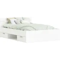 CBA Bett Micheline 140 x 190 cm-matt weiß