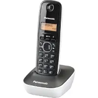 Panasonic KX-TG1611, DECT-Telefon, 50 Eintragungen, Anrufer-Identifikation, Schwarz, Weiß