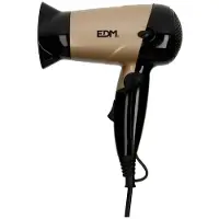 EDM 07634, Schwarz, Gold, Einfarbig, Hängeschlaufe, 1000 W, 1200 W, 1000 W