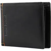 Bruno Banani Leder Geldbörse Arizona Wallet Quer Black schwarz