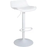 DELUKE Barhocker höhenverstellbar Weiß JUTO - Kunstleder, 68,5-94x43x44cm | Barhocker mit Lehne Tresenhocker Barstuhl Küchenhocker Thekenhocker hoher Stuhl