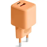 Forever COLORUM, Handy-Ladegeräte für alle iPhone, Xiaomi, Huawei, Motorola und Samsung, Schnellladegerät + USB-A + USB-C PD 30W CLS30-AC-10 Pfirsich