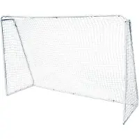 Powershot Fußballtor Garten 2,15 x 1,50 m aus galvanisiertem Stahl - Extrem Robustes Kinderfussballtor - Inkl.Netz, Netzclips und Bodenanker