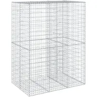vidaXL Gabione mit Deckel 150x100x200 cm Verzinktes Eisen